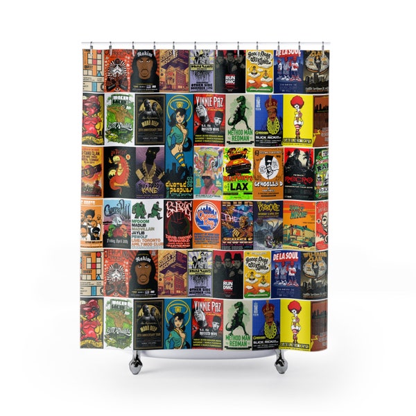 Hip Hop Album Shower Curtain Etsy
