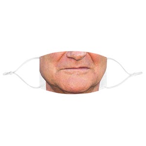 Robin Williams Smirk Fabric Face Mask