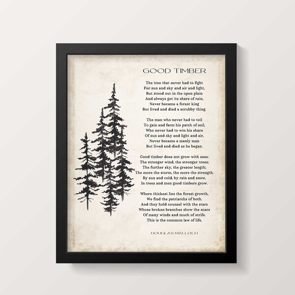 Good Timber Poem Etsy