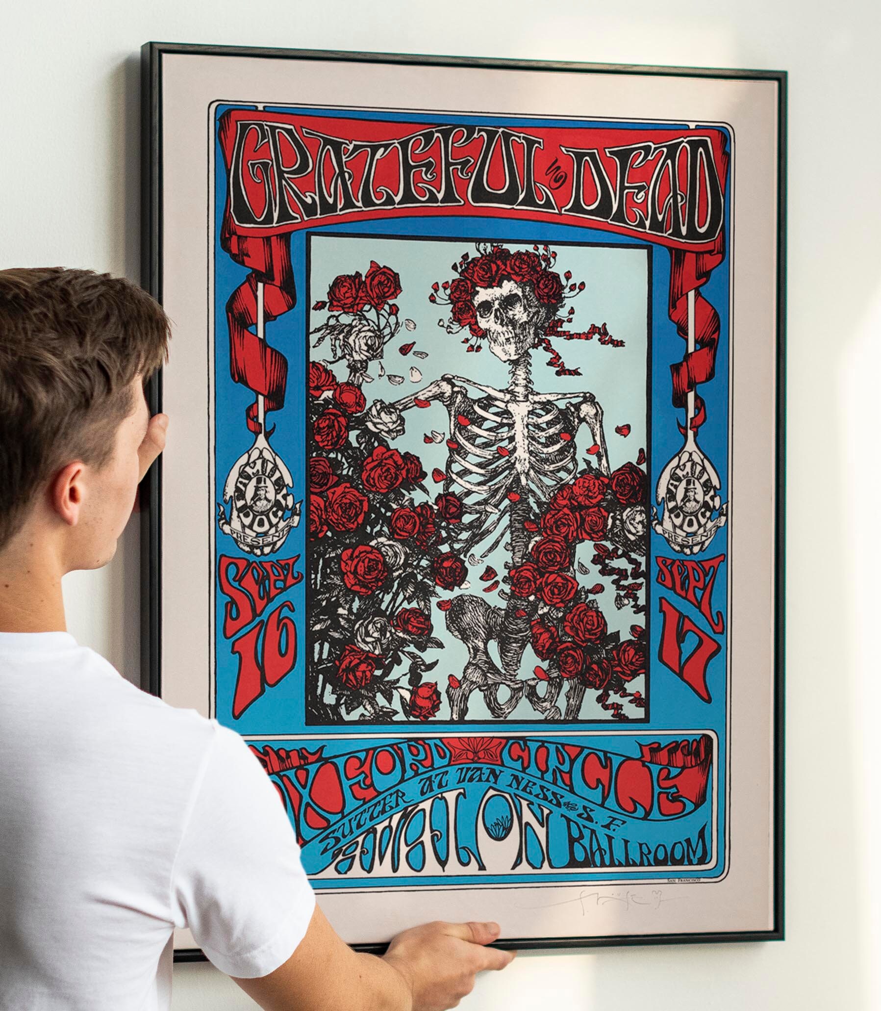 Discover Grateful Dead "Skeleton & Roses" FD-26 Concert Poster Print 1966-  and Und Print