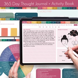 Digital Daily Journal - Undated - Goodnotes - Hyperlink - Wellness Planner - Affirmation- Digital Planner - Therapy Journal - Mental Health