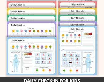 Hoja de trabajo para el registro diario de emociones de los niños / Registro de estado de ánimo SEL (Descarga en PDF)