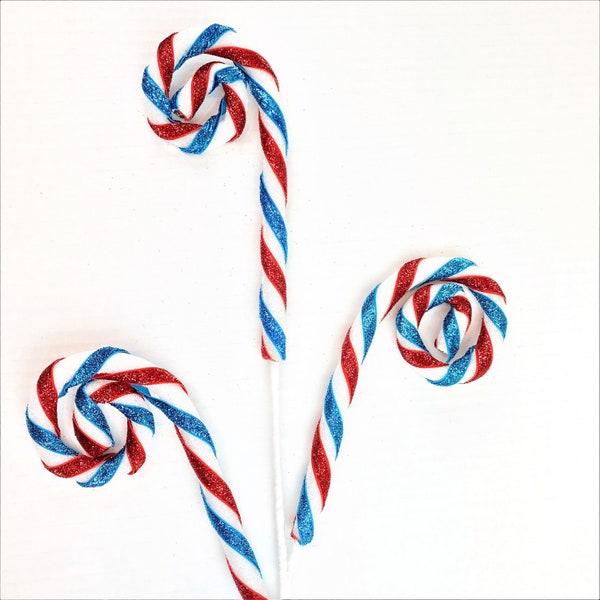 Candy Cane Wreath Attachment, Peppermint Floral Pick, Candy Cane Floral Spray,  Christmas Candy Pick, Wreath Making Supply, Holiday Pick