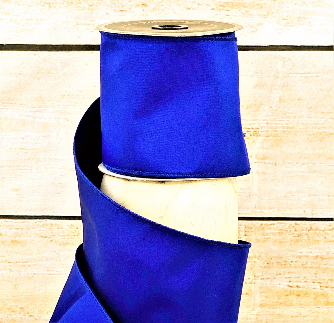 Royal Blue Ribbon 4 Blue Ribbonroyal Blue Taffeta Etsy