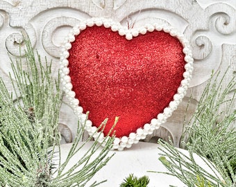 Jeweled Heart Ornament Large Jeweled Heart Glittered Heart - Etsy Jeweled Heart Ornament Large Jeweled Heart Glittered Heart - Etsy