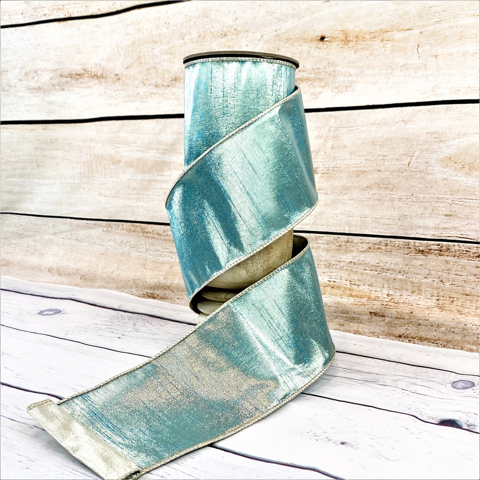 Light Blue Ribbon Platinum Ribbon Christmas Ribbon Two Tone Etsy