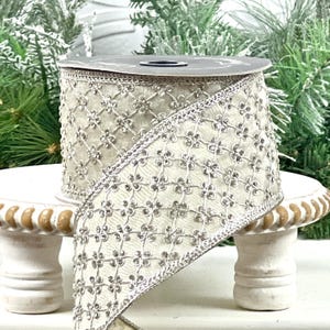 Platin Jeweled Band, Farrisilk Designer Band, Silber verzierte Urlaub Band, Luxus Hochzeit Band, Elegante Wired Band