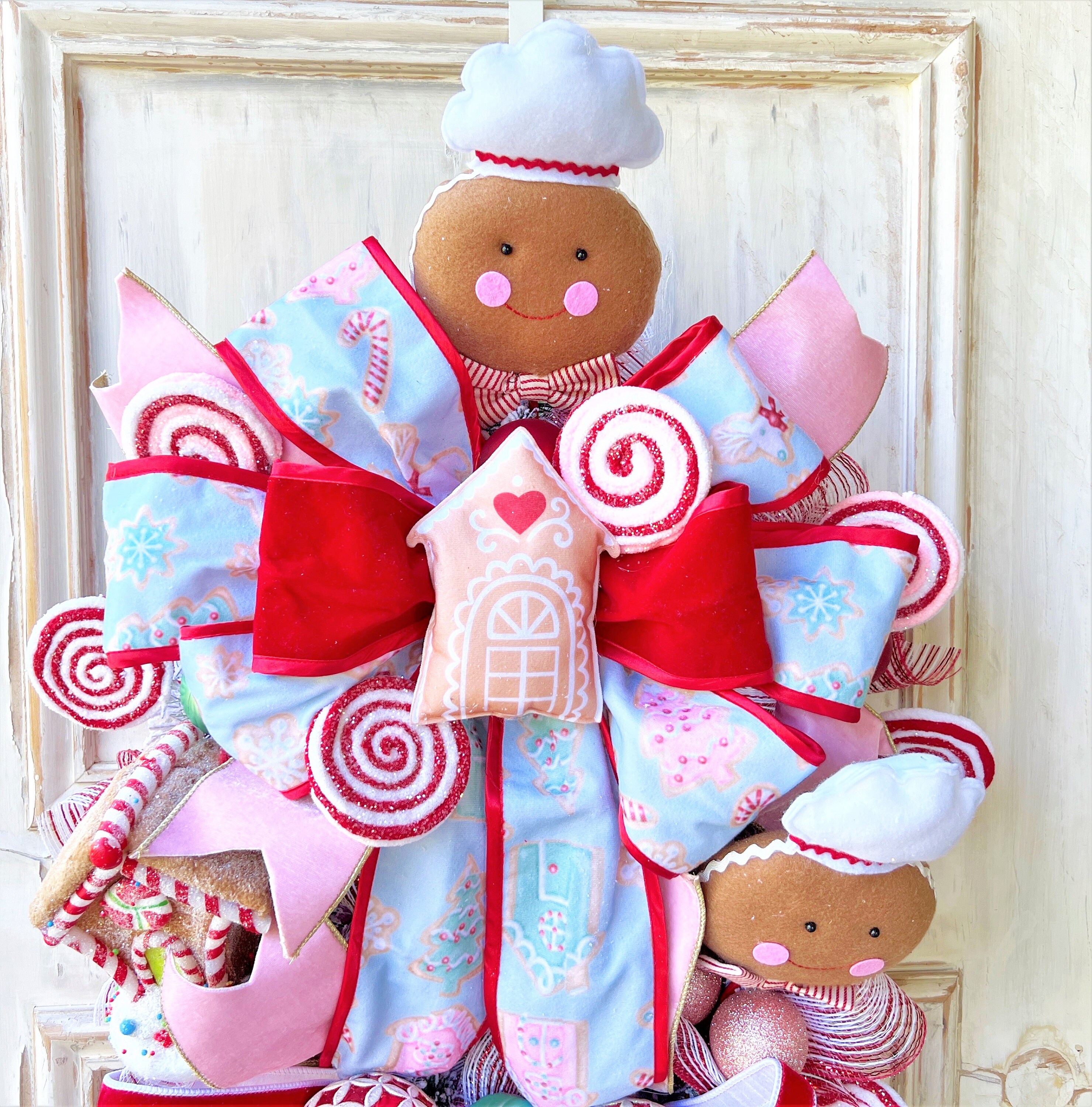 Large Gingerbread Wreath for Front Door Gingerbread Door Etsy