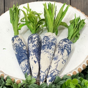 Chinoiserie Carrots, Chinoiserie Easter Carrots, Set of 4 Chinoiserie Carrots, Easter Decor, Tiered Tray Decor, Spring Home Decor