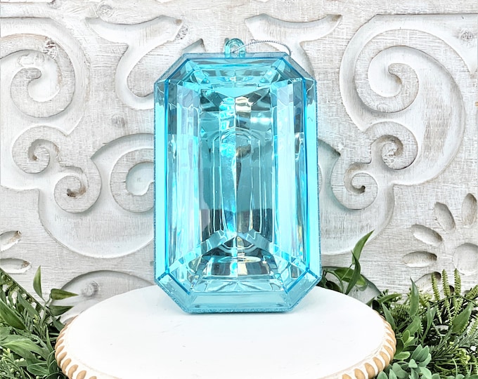 8christmas Ornament, Large Jewel Ornament, Easter Decoration, Wreath Supplies, Large Blue