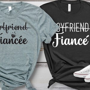 Boyfriend Fiancé Girlfriend Fiancée T Shirt SVG Cut File, Couples ...