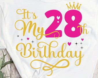 28th Birthday Svg - Etsy