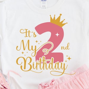 It's My 2nd Birthday SVG, Two Year Old Birthday Kids svg, My Second Birthday Svg, 2 Year Old Happy Birthday Cutting Silhouette Files
