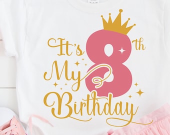Its my 8th birthday girl shirt Clearance