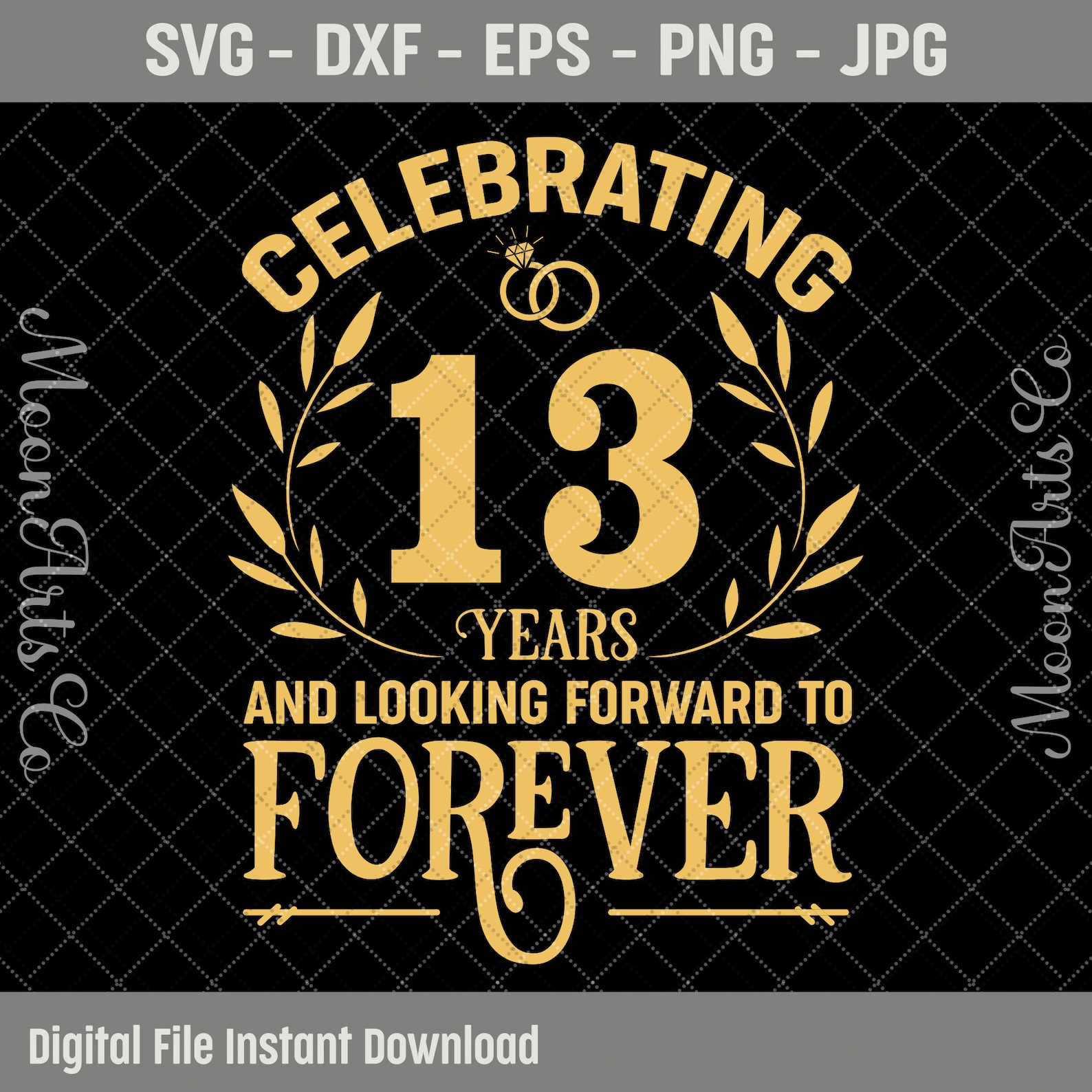 Celebrating 13 Years Wedding Anniversary SVG 13th Marriage Etsy Celebrating 13 Years Wedding Anniversary SVG 13th Marriage Etsy