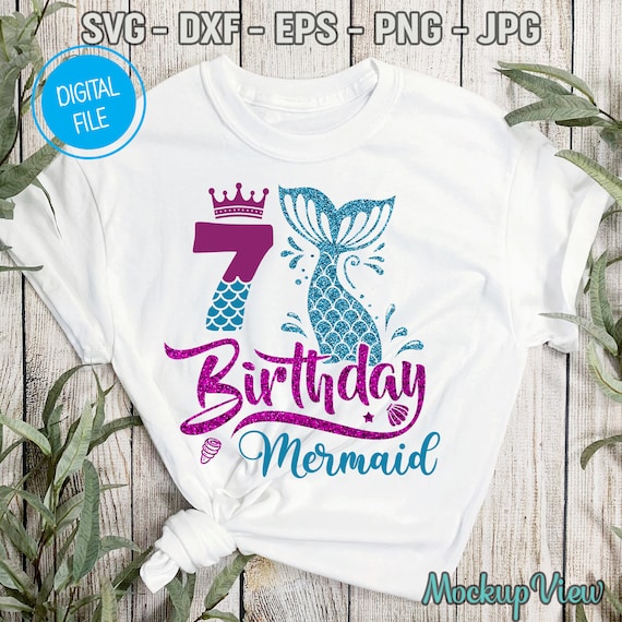 7th Birthday Shirt Mermaid Girl Party This Mermaid Is 7 7th Birthday Shirt Mermaid Girl Party This Mermaid Is 7
