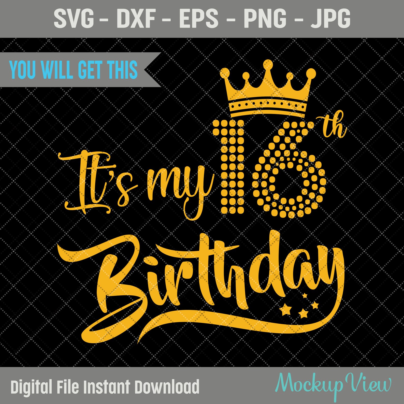 It s My 16th Birthday SVG My 16th Birthday Shirt Svg16th Etsy