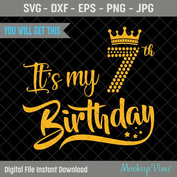 Wall Décor Home Décor Home & Living 7 Years Old Birthday Svg Cutting