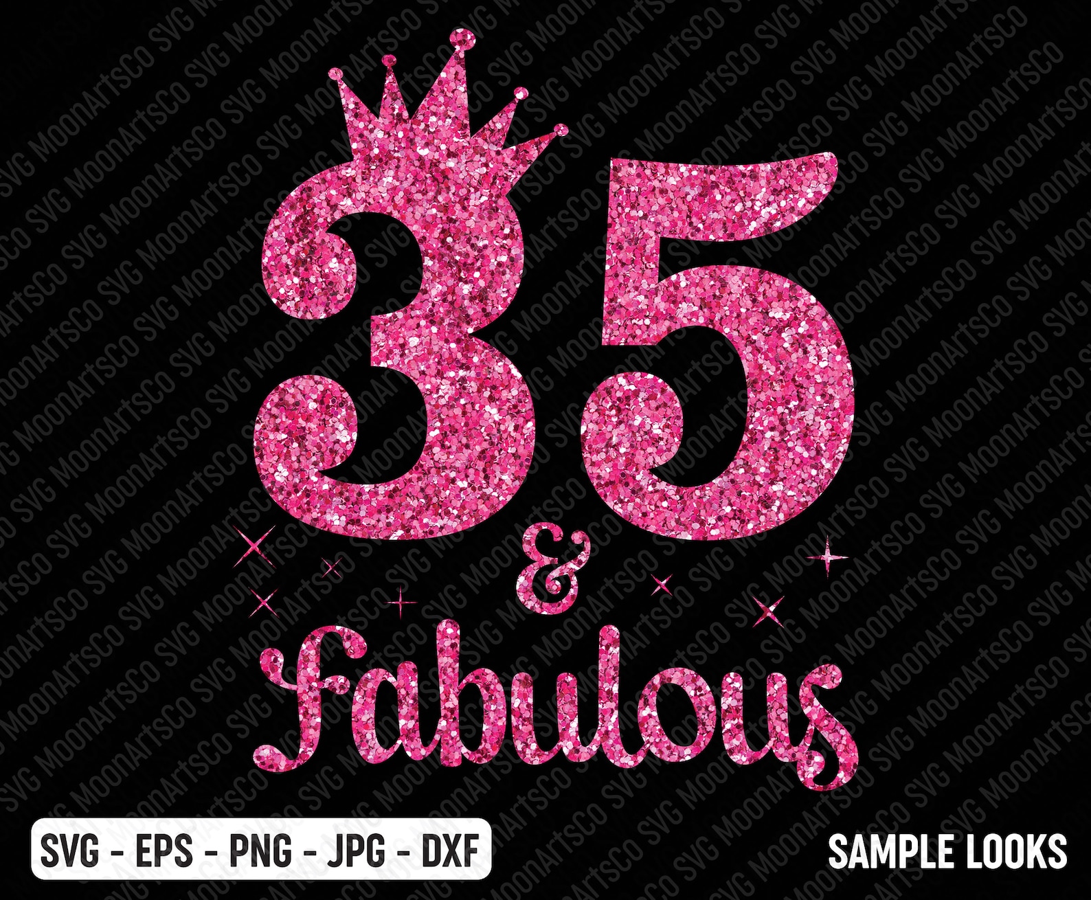 35 and Fabulous Birthday SVG 35th Birthday Svg 35 Years Old | Etsy