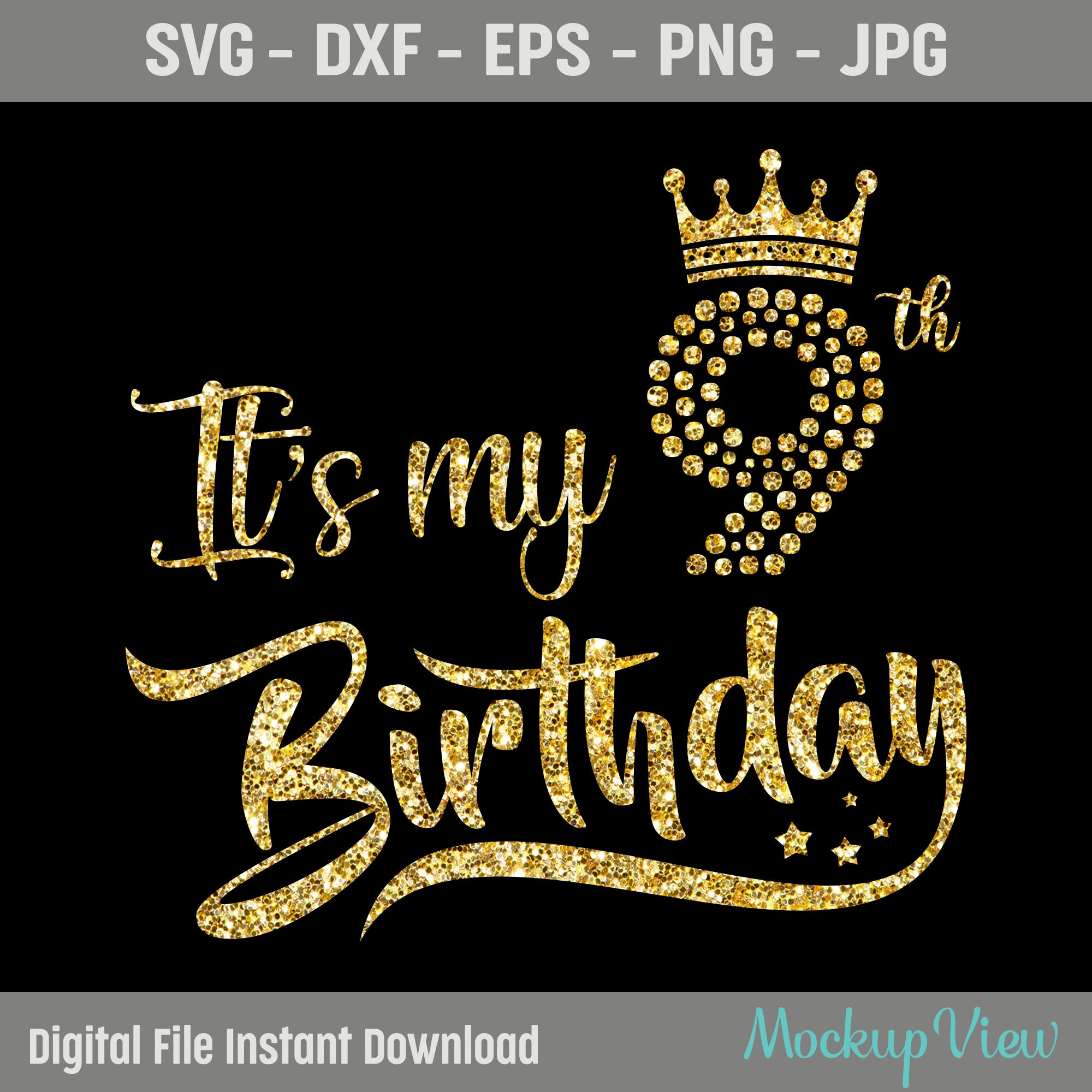 It’s My 9th Birthday SVG Birthday Girl My 9th Birthday - Etsy Australia