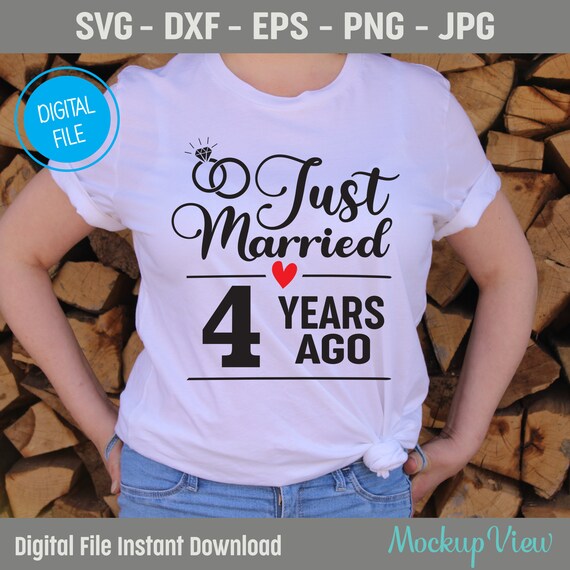 4th Wedding Anniversary T-Shirt 4 Years Of Marriage Gift 4th Wedding Anniversary T-Shirt 4 Years Of Marriage Gift