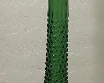 vintage empoli green Italian glass genie bottle