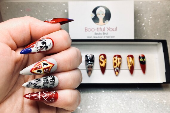 Halloween Sabrina Teenage Witch Nails Press On Nails False Etsy