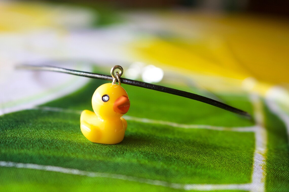Yellow rubber duck necklace / handmade rubber duck necklace / Etsy