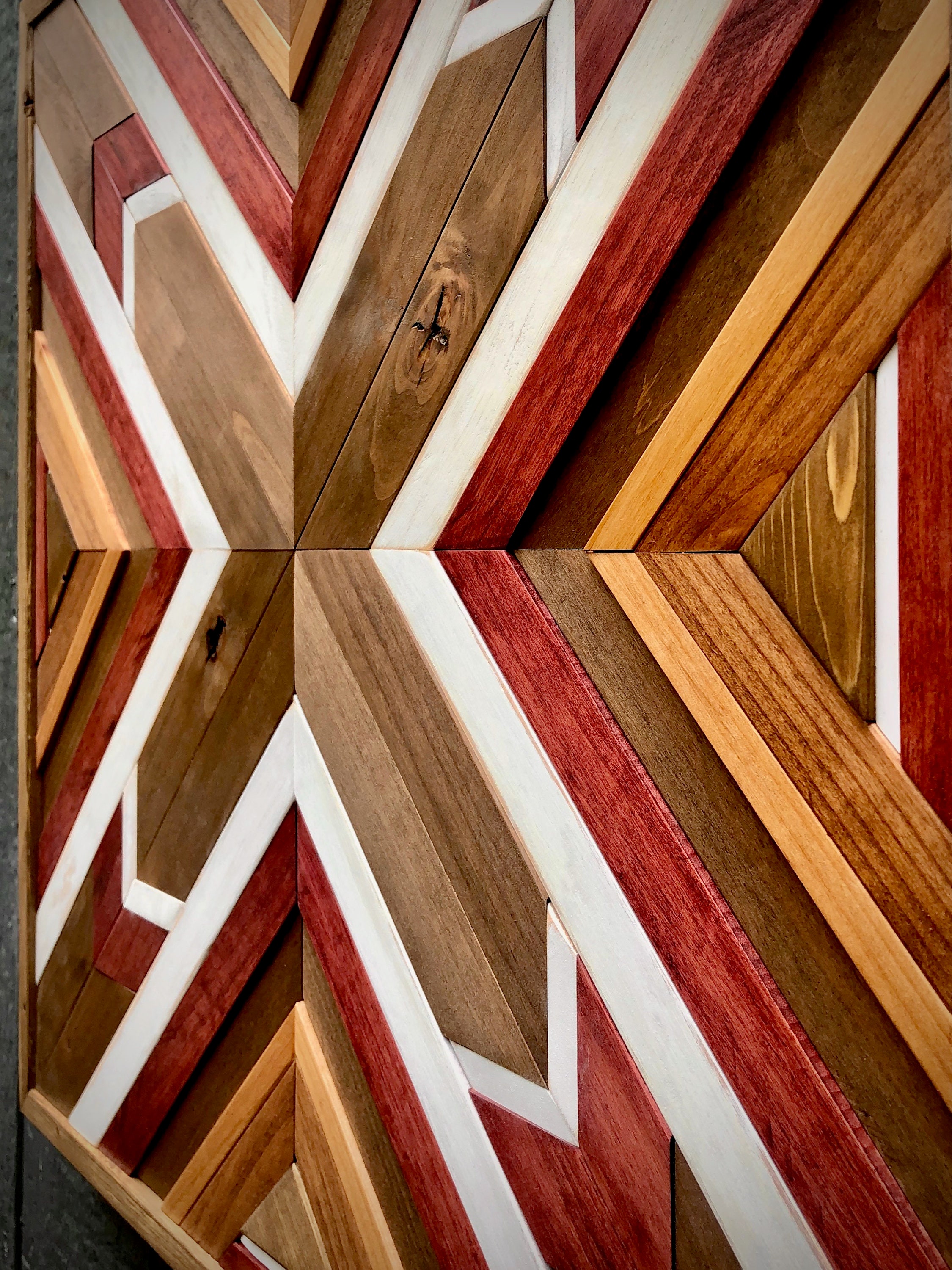 Colgante de pared de madera geométrica decoración geométrica | Etsy