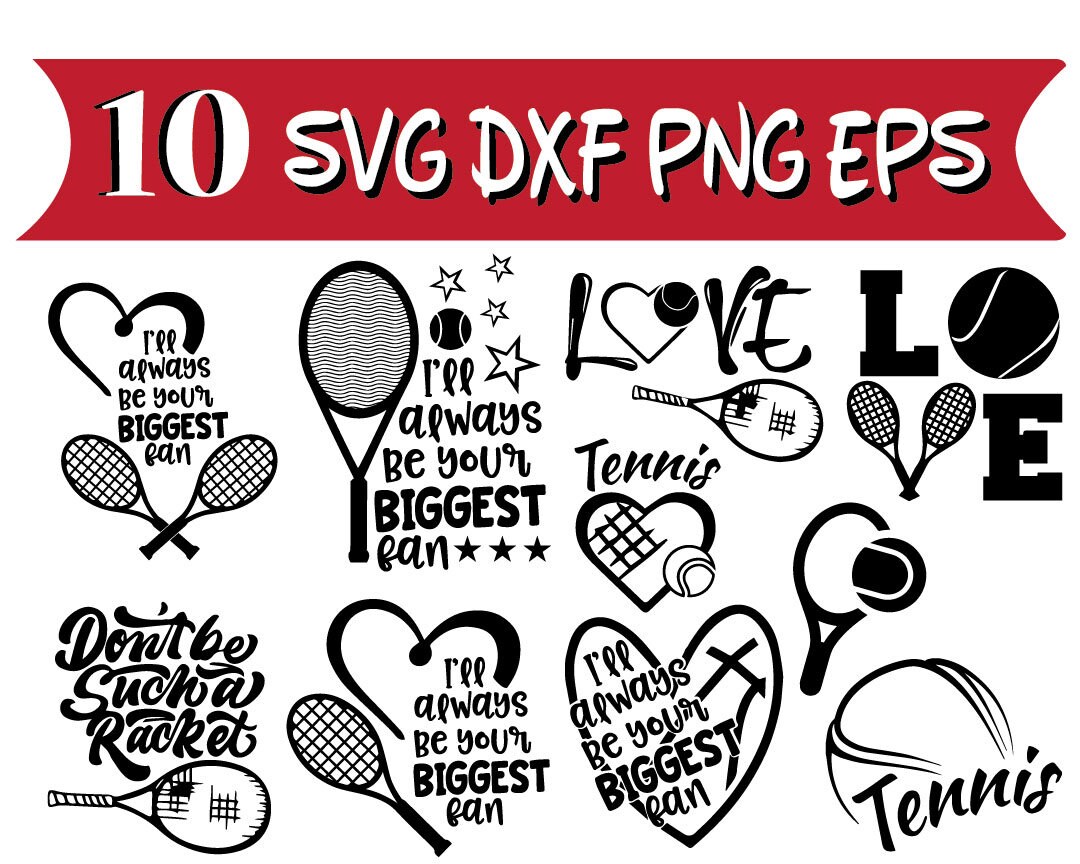 Tennis Sports Digital design for tshirt svg dxf png Etsy