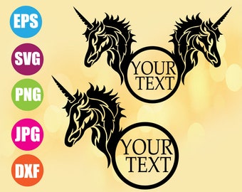 Commercial Use Personal Horse Monogram Set svg dxf png jpg eps files Clipart Digital Clip Art Graphics