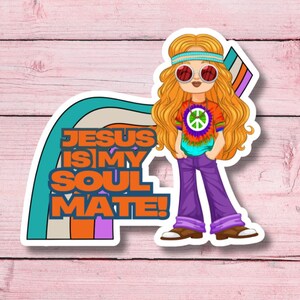 Christian Stickers | Inspirational & Bible Stickers | Waterproof | Laptop Decal | Water Bottle Decal | Jesus Is My Soul Mate | Keep Faith