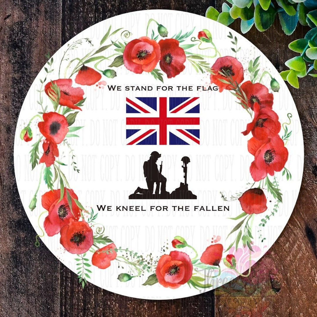 Remembrance Day Wreath Sign Poppy Day Wreath Lest We Forget - Etsy