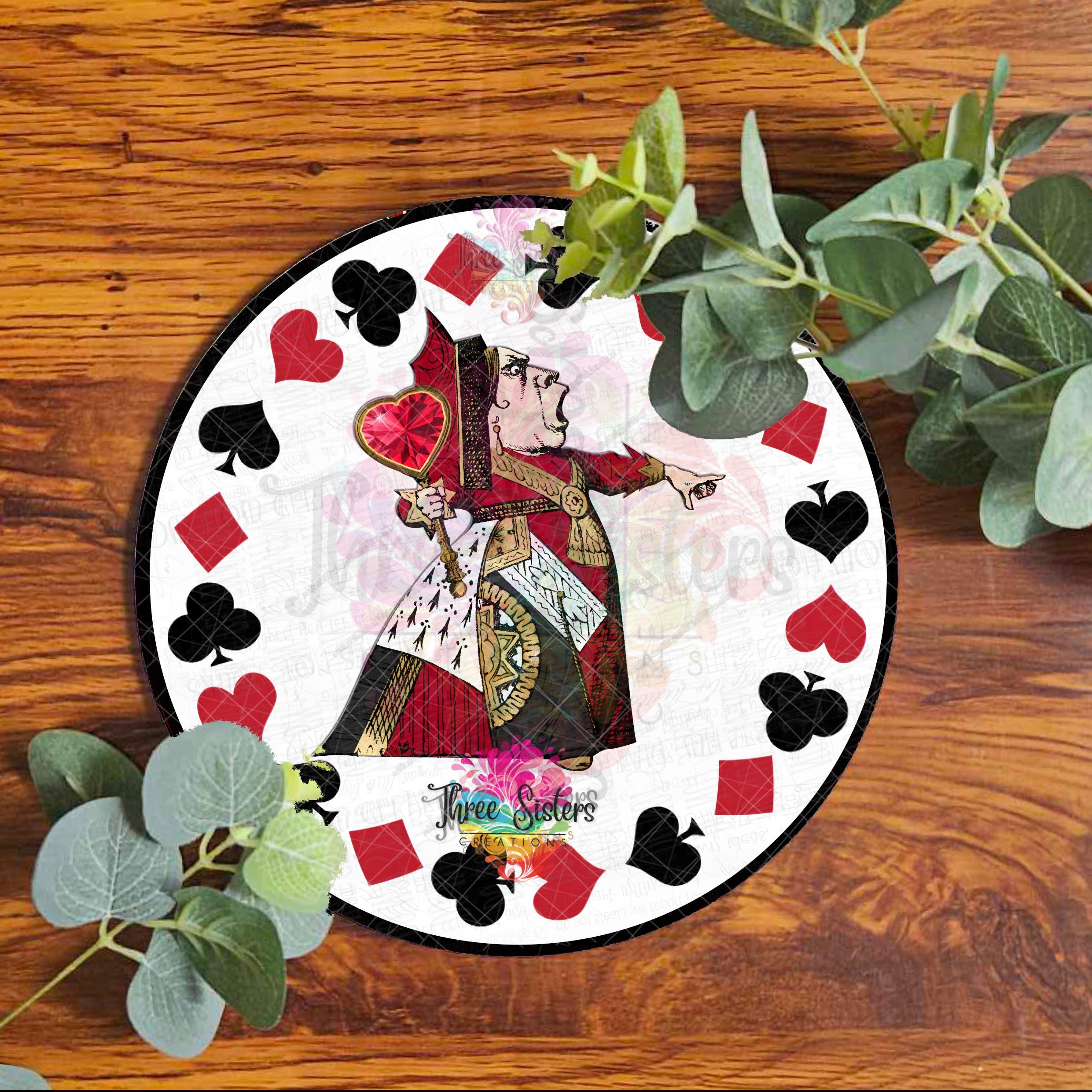 wonderland　メタルアートプレート　Hiten Queen of Hearts Metal Sign - Whimsical Alice in Wonderland Decor