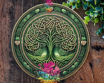 Celtic Tree of Life Plaque, Garden Decoration, Failte Irish Welcome Sign: Outdoor Metal Wall Art  Scottish Home Decor gifts