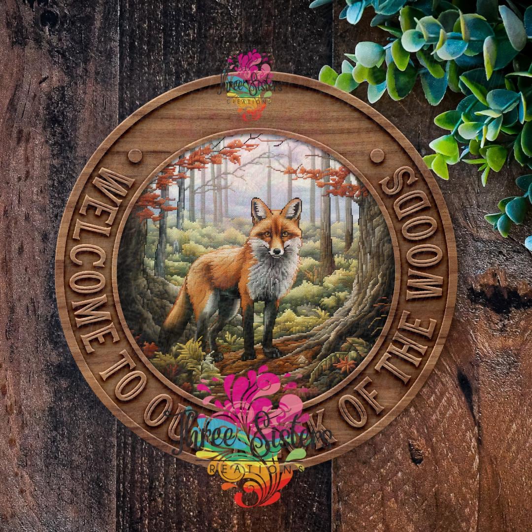 Fox Welcome Sign, Autumn Metal Door Plaque, Rustic Home Decor - Etsy UK