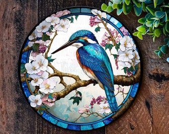 Kingfisher sign, Kingfisher gift, Metal sign, Garden Decorations, Gardening gifts