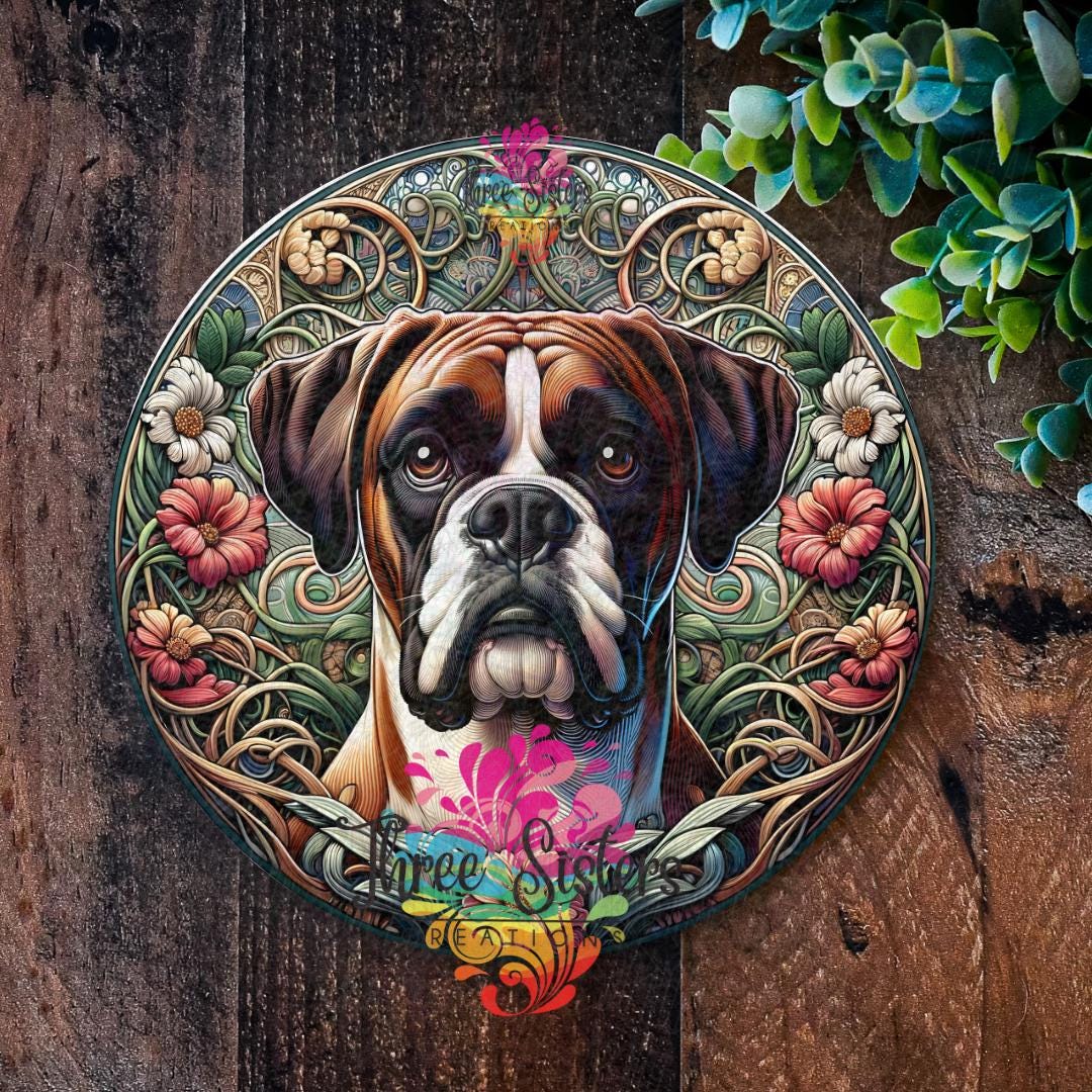 Boxer Dog Plate UK