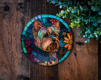Yorkshire Terrier Sign, Metal Dog Plaque, Wreath Signs, Faux