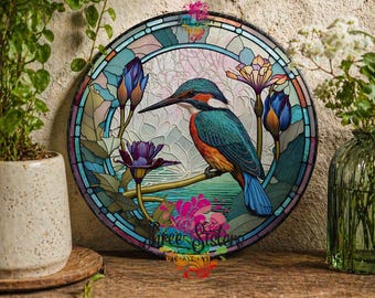 Kingfisher Metal Sign, Garden Bird Wall Art, Wildlife Lover Gift