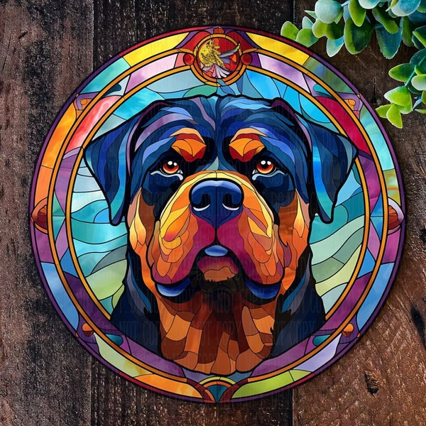 Plaque en métal pour chien, plaque pour rottweiler, couronne de signes, cadeau pour amoureux des chiens, monument commémoratif pour animal de compagnie, couronne de chien