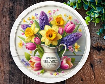 Spring wreath sign, Spring flowers, Welcome wreath sign, Spring Wreath, Everyday door décor, Spring decorations