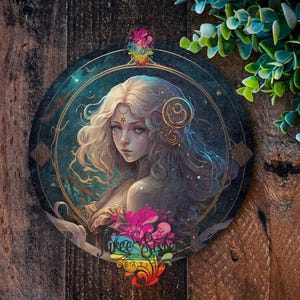 Virgo zodiac sign, Birth sign plaque, Virgo gift, Zodiac sign gifts, The Virgin, Astrology, Zodiac wreath, Zodiac wall art
