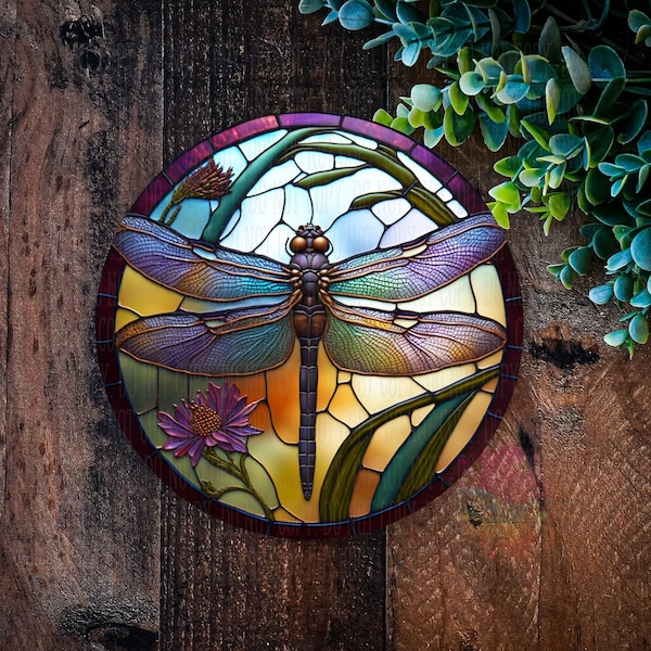 Dragonfly gift, Dragonfly sign, Metal Dragonfly sign, Welcome wreath sign, Front door wreath sign