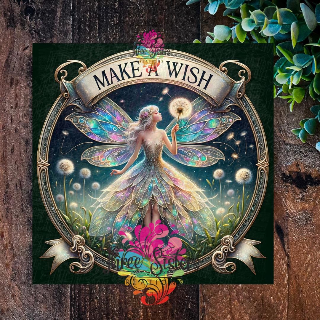 Dandelion Fairy Garden Plaque, Make a Wish Metal Wall Art - Etsy