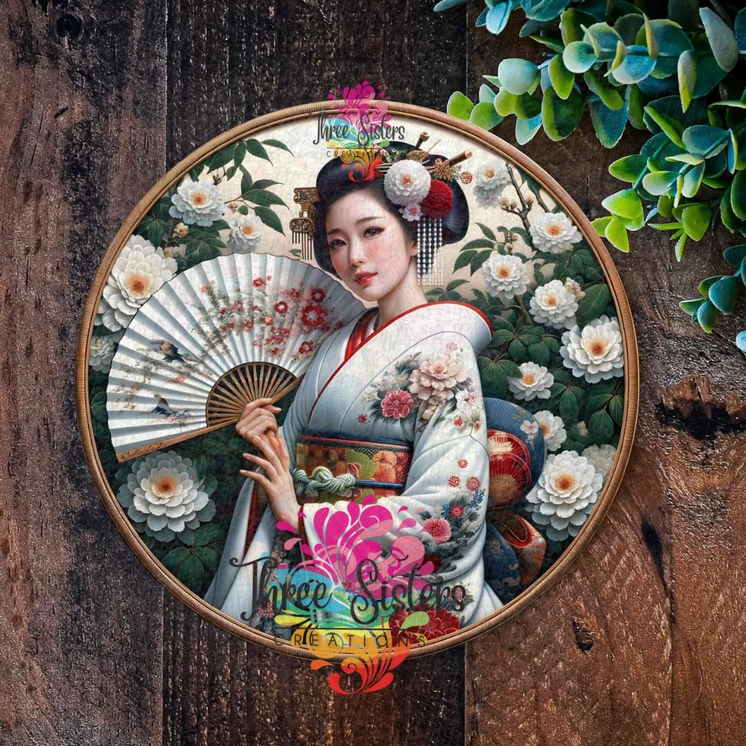 Geisha Girl Metal Sign, Asian Oriental Garden Wall Art Decor - Etsy
