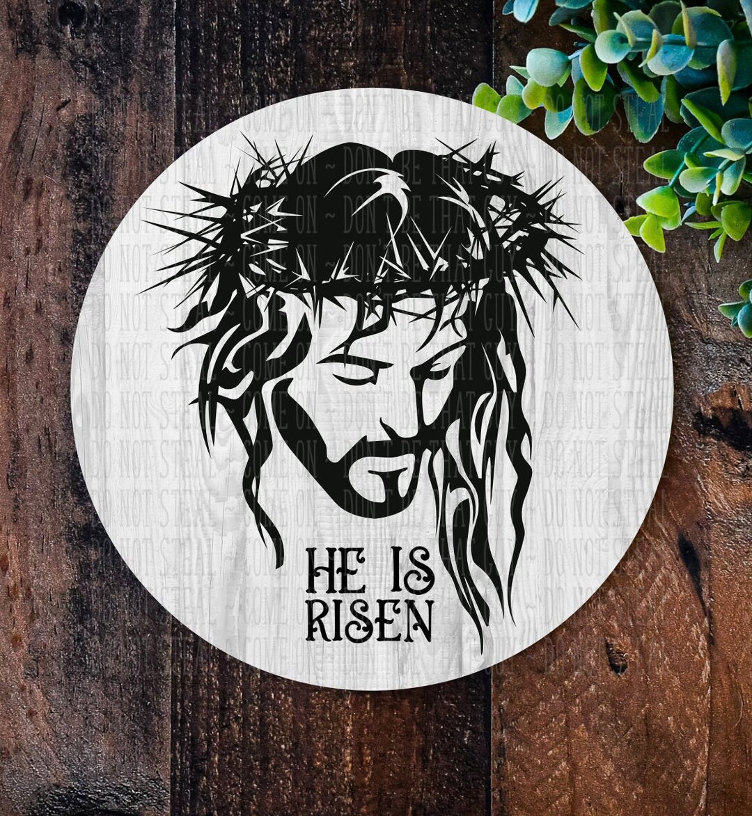 He is Risen Sign Easter Cross Sign True Meaning of Easter Etsy