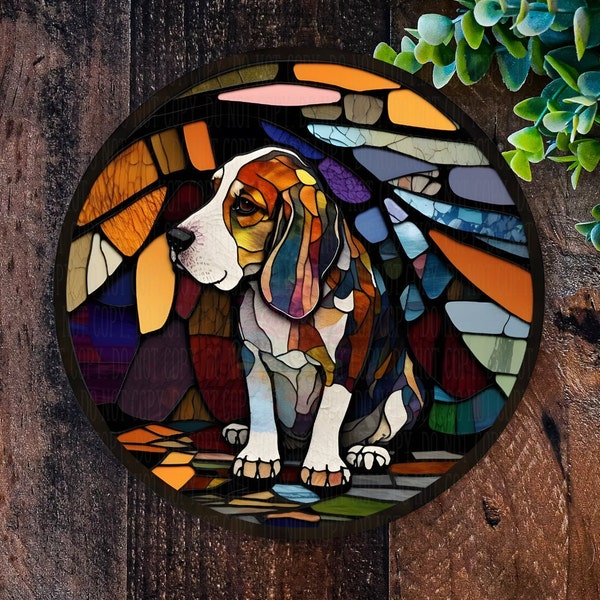 Beagle sign, Christmas gifts for Dog lovers, Metal dog sign, Garden Decoration, wreath sign, pet memorial plaque