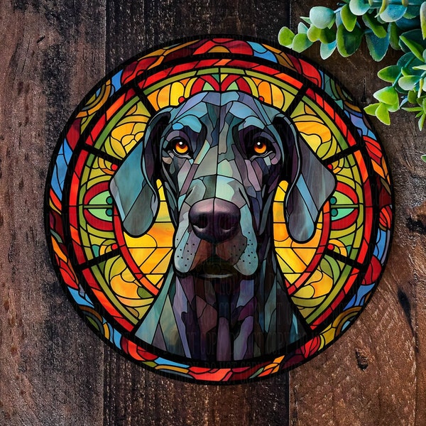 Great Dane, Dog sign, Wreath Signs, Dog Gift,  Metal Wall Art, Pet Memorial, Dog Wreath