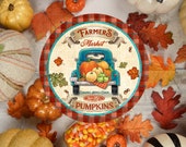 Autumn wreath Sign, Fall wreath sign, Autumn Truck wreath sign, Fall Truck wreath sign, Teal Truck wreath sign, Autumn wreath, Fall wreath